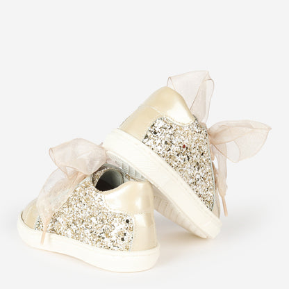 222295 Andanines Gold Glitter Trainers