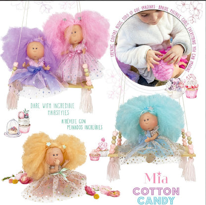 1100 PURPLE Hair Styles Larger Cotton Candy Doll