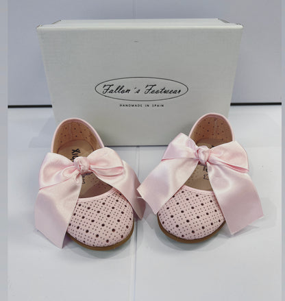 70428 NO BOWS Pink Ballerina Pump Girls Dolly Shoes