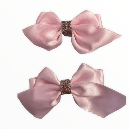 Pink Sparkle Satin Bow - Fallons Toys&Shoes - Fallon's Footwear