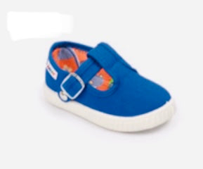 61 Royal Blue  T-Bar Canvas - Fallons Toys&Shoes - Fallon's Footwear