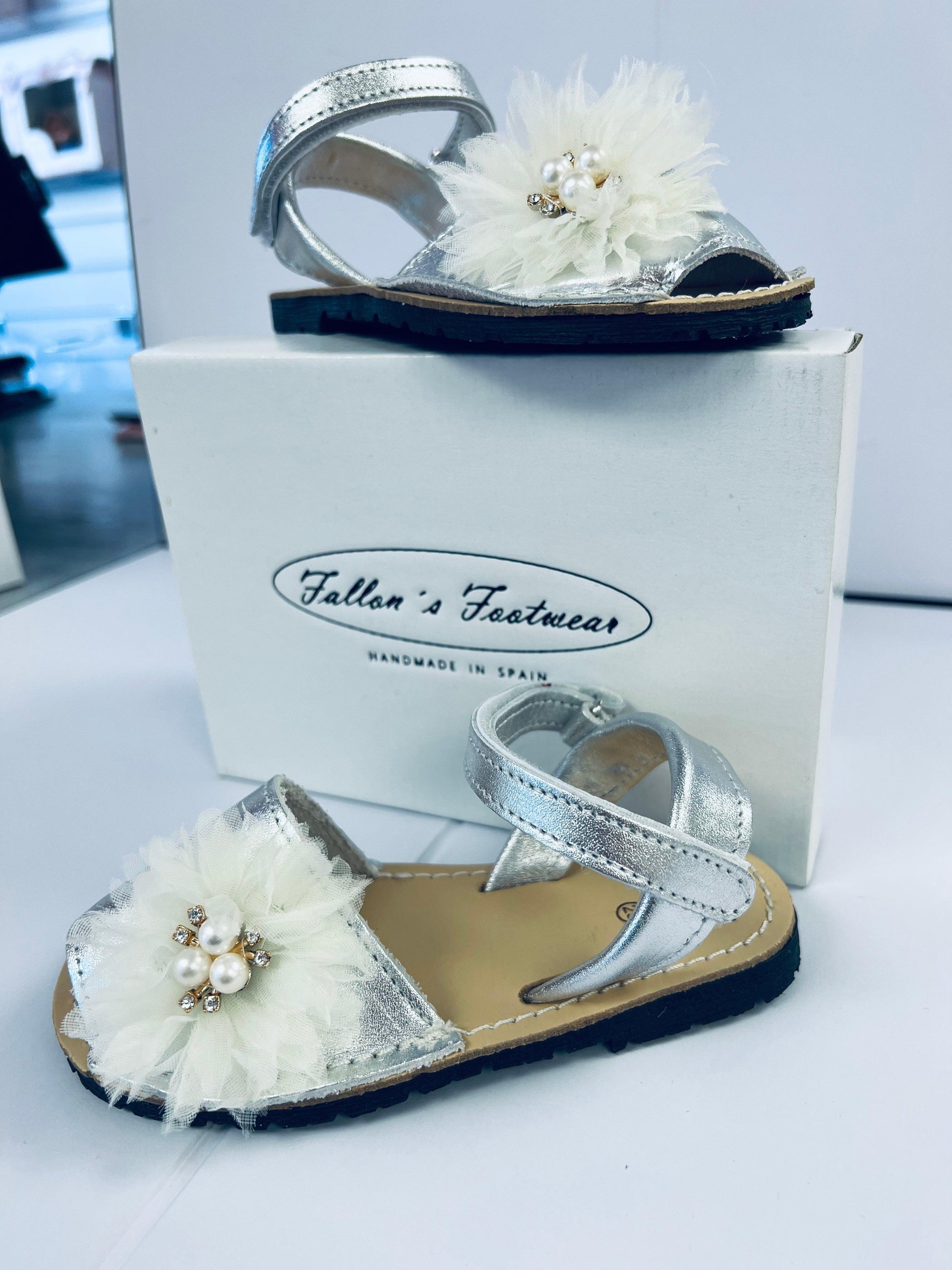 17405 Silver Pearl Sandals - Fallons Kids
