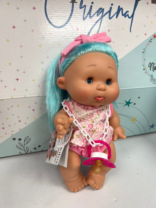 Pepote Fantasy Doll - Blue Hair/Pink Romper