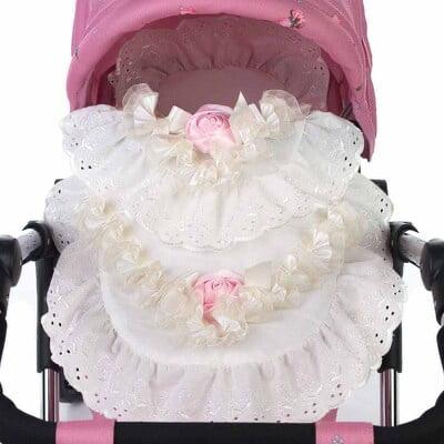 Roma Dolls Pram 2 Piece Bedding Set - cream and pink rose - Fallons Toys&Shoes - Roma