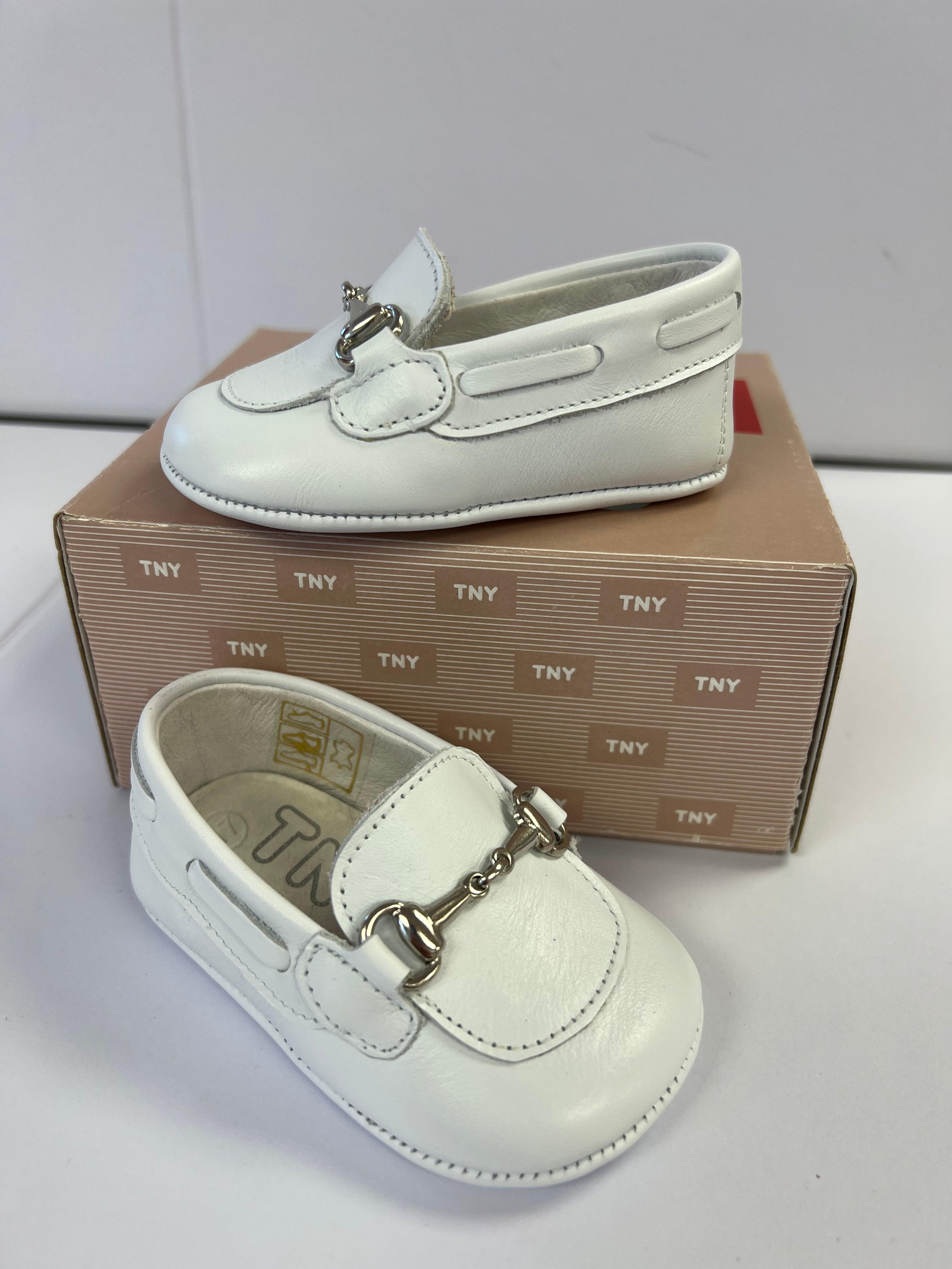 Baby sales loafers white