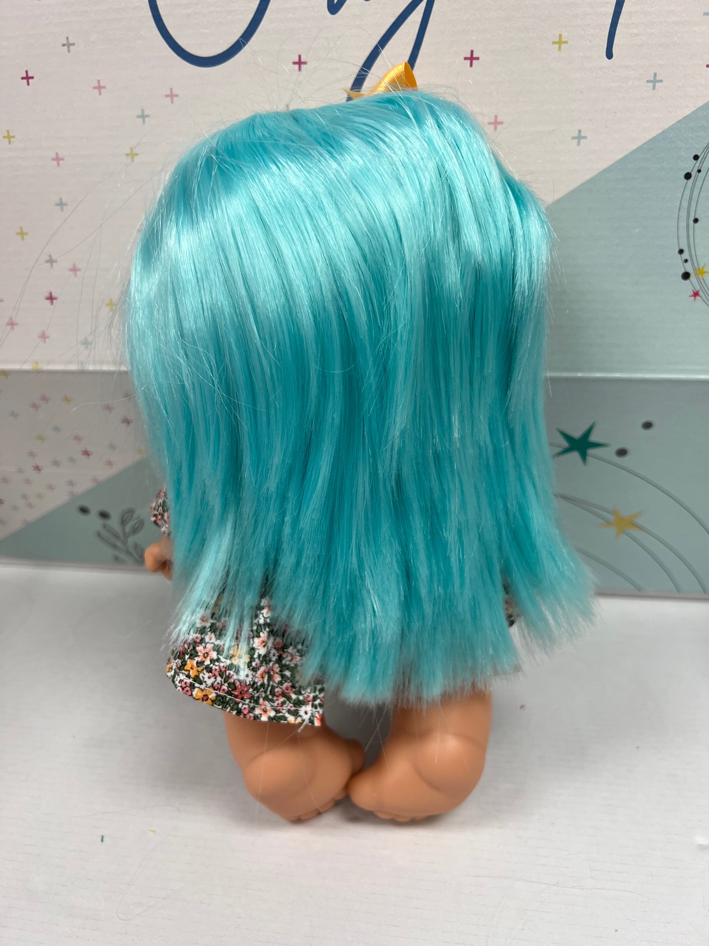 Pepote Fantasy Doll - Blue Hair/Yellow flower Outfit