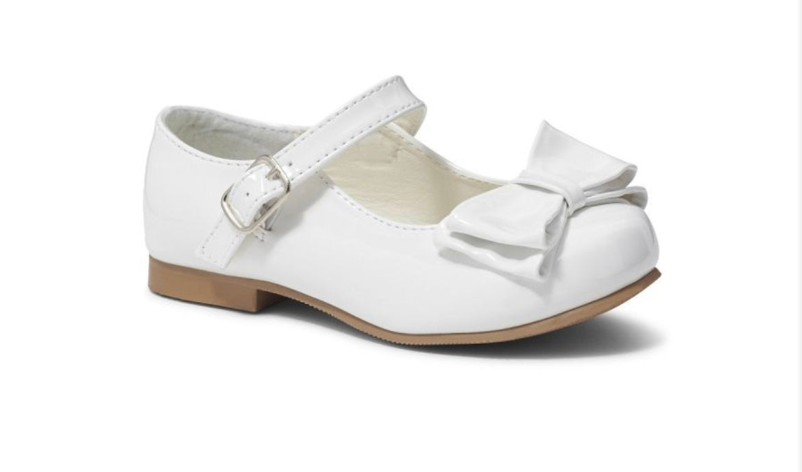 Liya White Bow Shoes