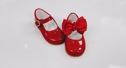 6270-1 Red Shoe with Diamante Buckle
