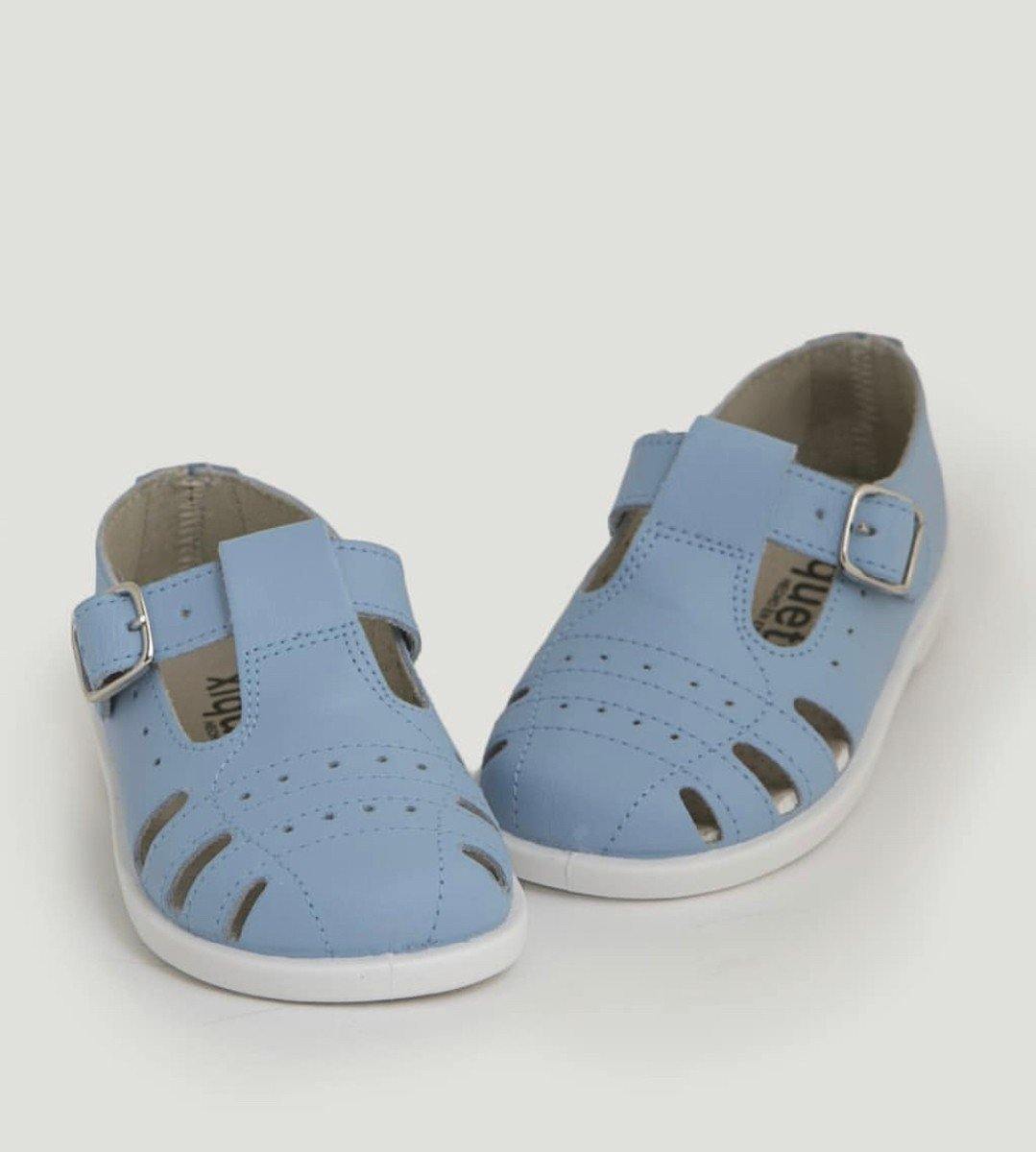 25028 Blue Leather Sandal - Fallons Toys&Shoes - Xiquets