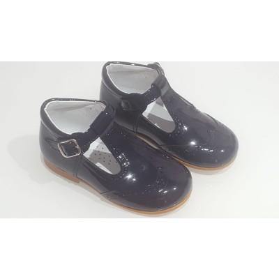 6271 Navy T-Bar Shoe - Fallons Toys&Shoes - Fallon's Footwear
