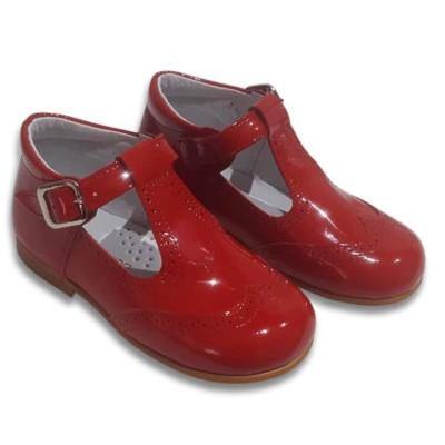 6271 Red T-Bar Shoe - Fallons Toys&Shoes - Fallon's Footwear